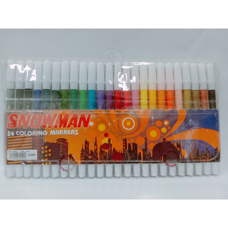 

spidol snowman isi 24 & 12 coloring markers