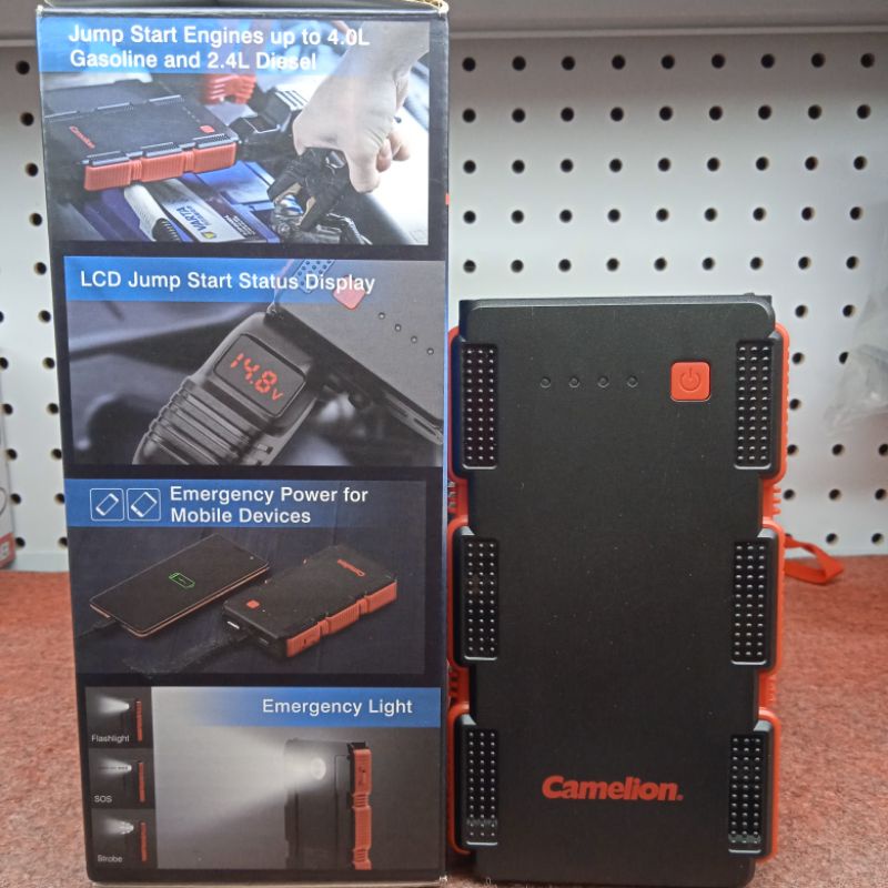 Kabel Jumper mobil portabel Camelion Powerbank Jump Starter Baterai Polymer 8000mah