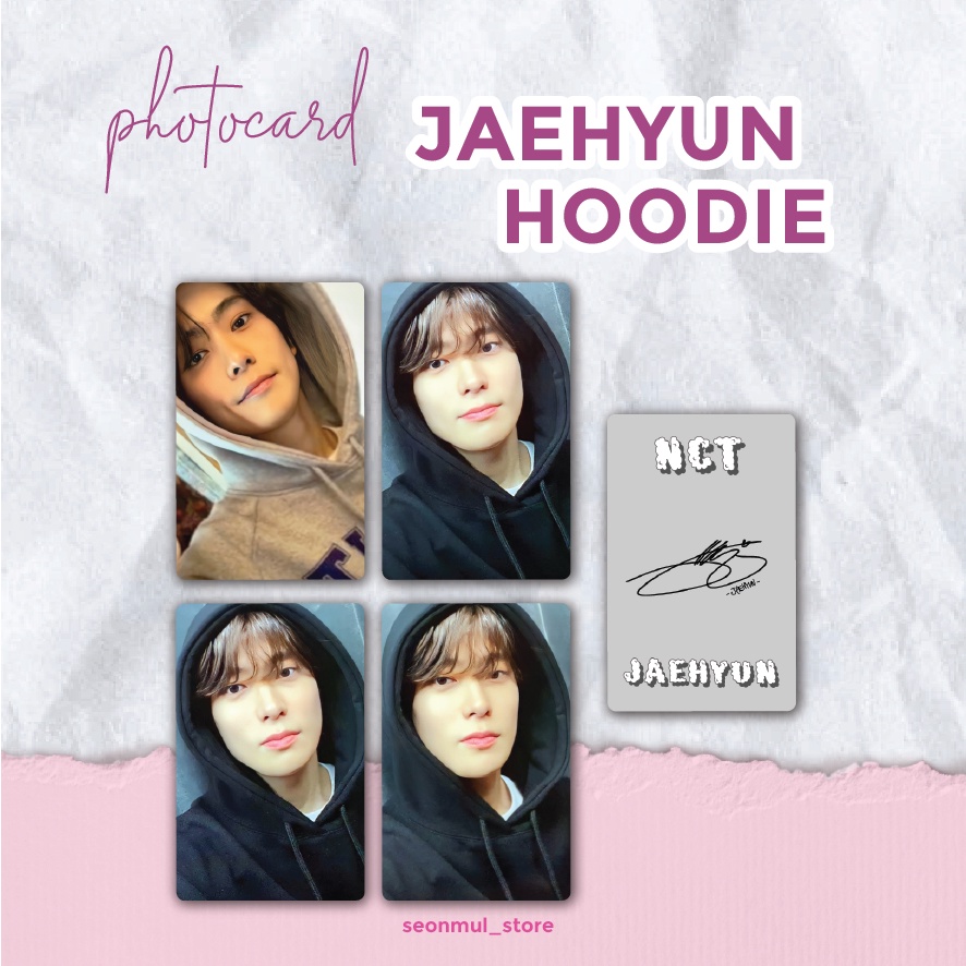 RARE!! PHOTOCARD PC JAEHYUN HOODIE / PHOTOCARD PC JAEHYUN HOODIE ABU ABU / PHOTOCARD PC JAEHYUN HOODIE HITAM