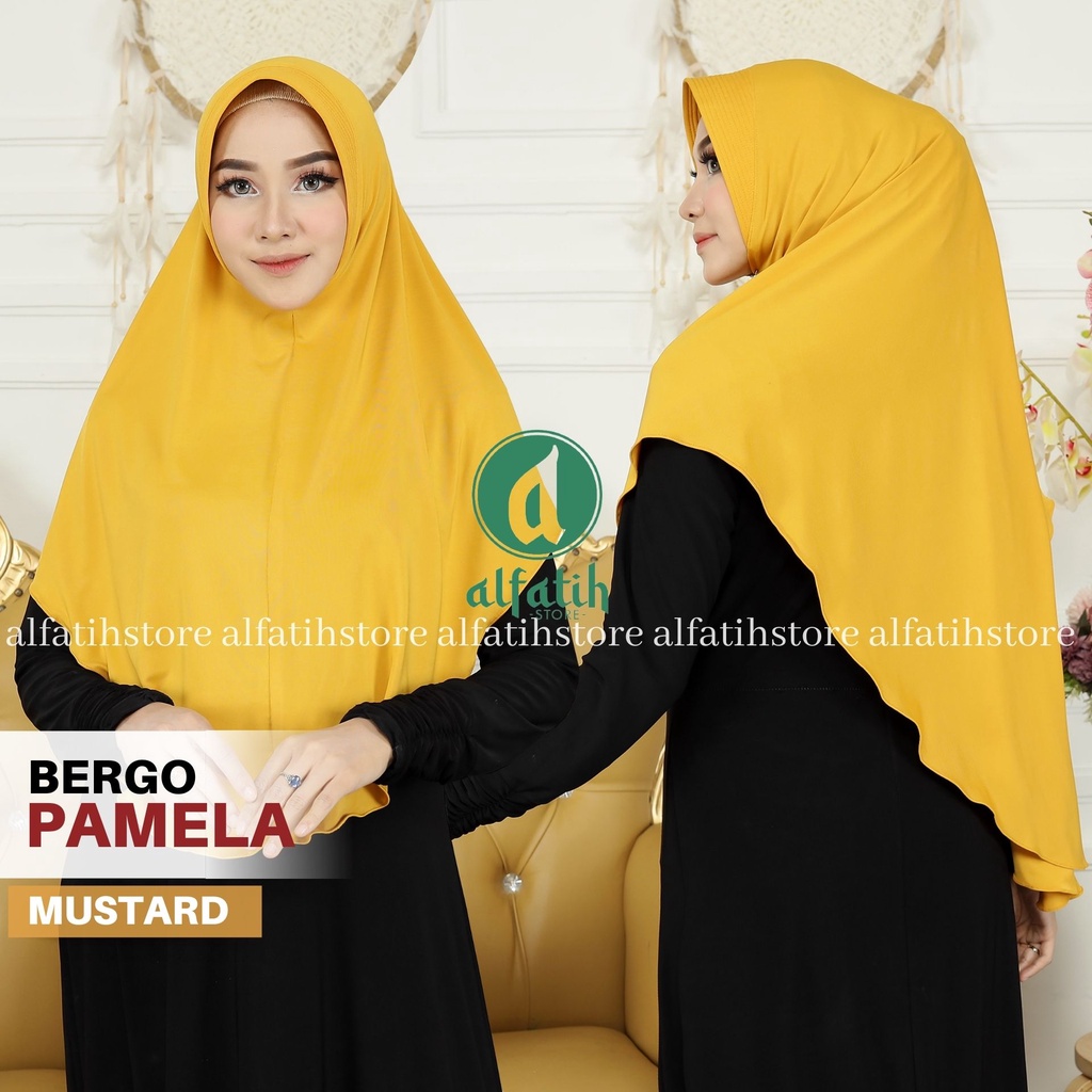 ALFATIH STORE /Jilbab bergo Pamela / hijab instan / Jilbab Instan Terlaris / Jilbab best seller