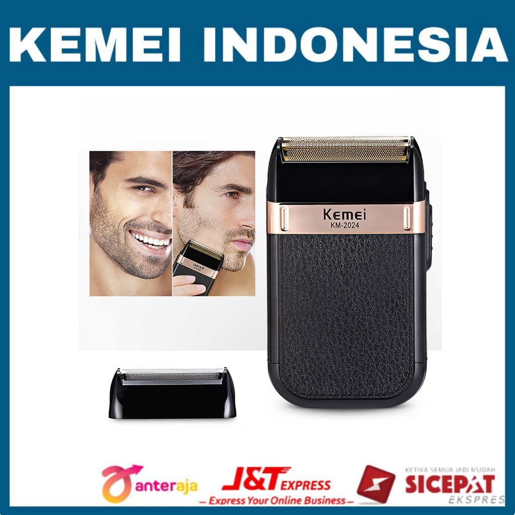 Kemei KM-2024 Shaver - Mesin Cukur Jenggot dan Kumis Waterproof