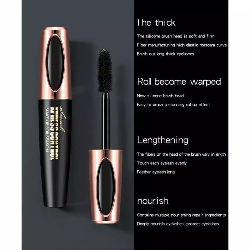 Bundara.id  Ko-333 long lasting &amp; waterproof Maskara Mascara 4D silk fiber eyelash Qic