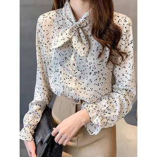  S1017 Blouse  wanita lengan panjang korean style size  