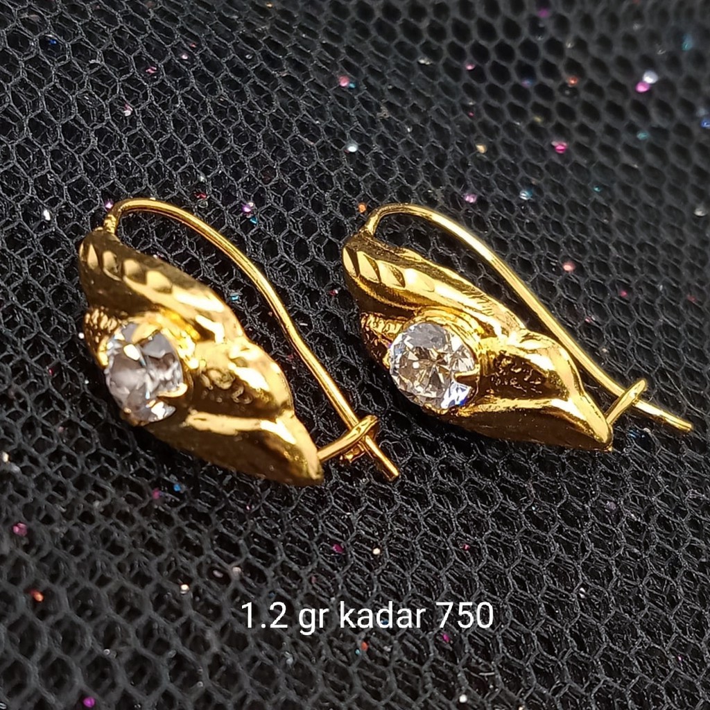 NEW Anting Emas 17 K - 1.2 gr Kadar 750 - 2035