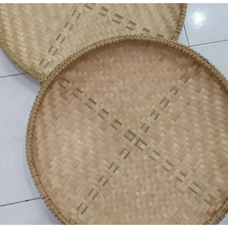 Produsen Nampan Tampah Ukuran 56cm Sangat Kokoh Cecempeh Anyaman Bambu Nyiru Tradisional Alas Tumpen