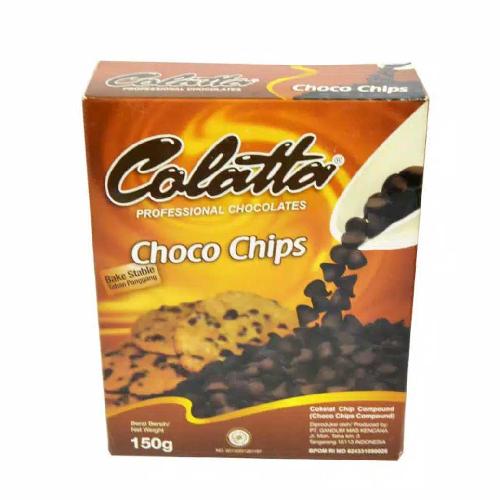 

COKLAT CIP / CHOCO CHIP BOX 150 gr COLATTA COLATA (BUKAN REPACK) MURAH PROMO