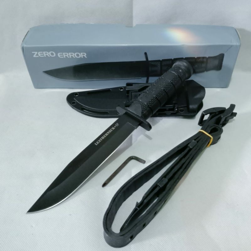 pisau zero error / pisau survival D2 baja /model lancip/import