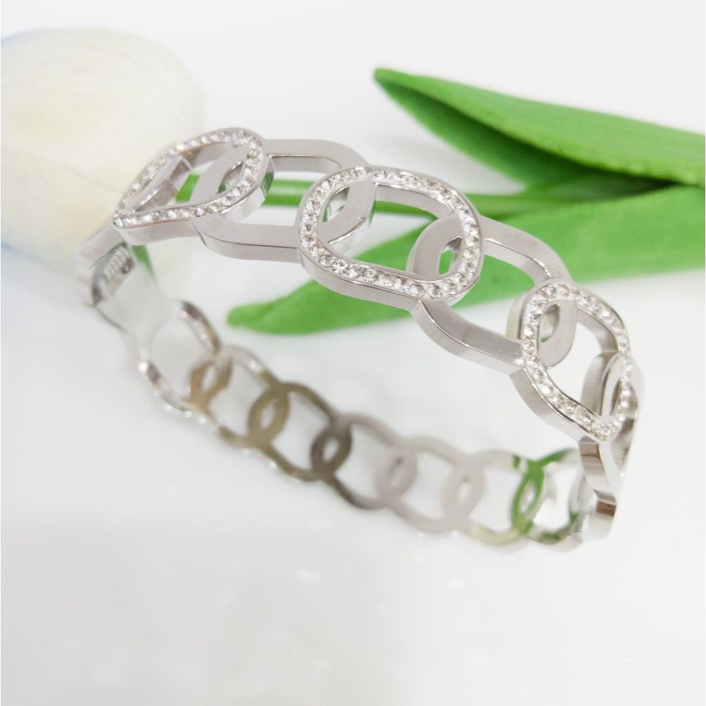 Gelang Bangle Titanium Asli Anti Karat Wanita Ori / Gelang Titanium / Gelang Titanium Korea Import