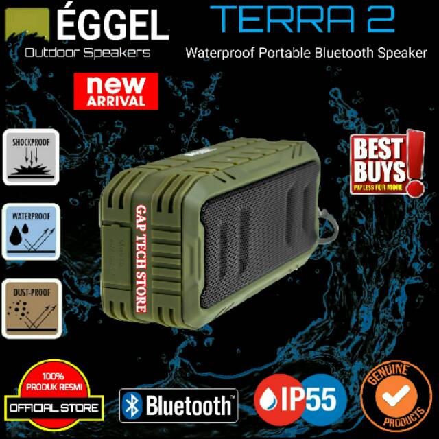 EGGEL TERRA 2
/ TERRA2 Waterproof Portable Bluetooth Speaker Original