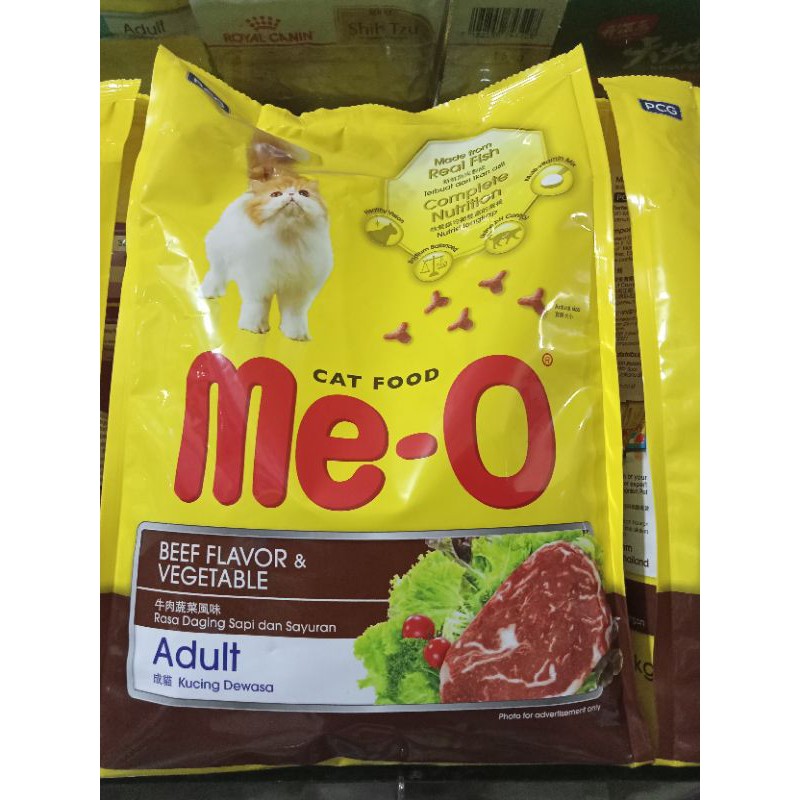 MeO 1,2kg Makanan Kucing Kemasan/Repack Meo daging sapi dan sayuran/Makanan Kucing Kering