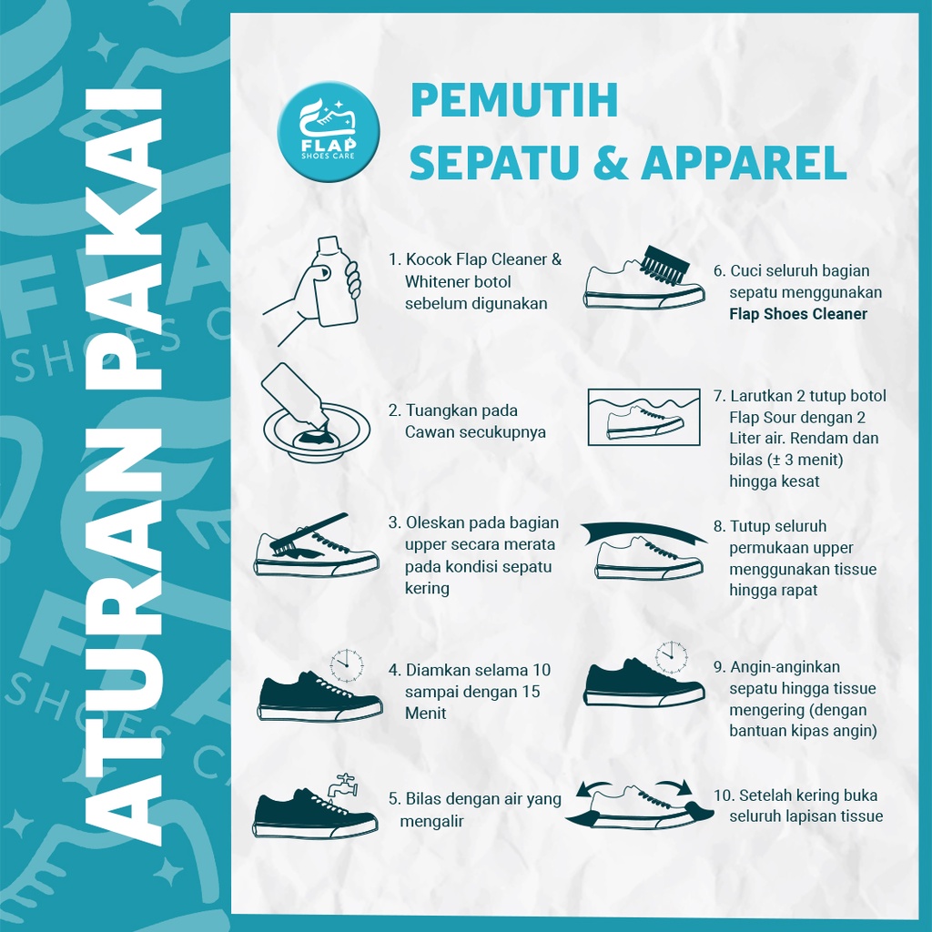 Flap Shoes Care Pemutih Sepatu Canvas Putih Menguning