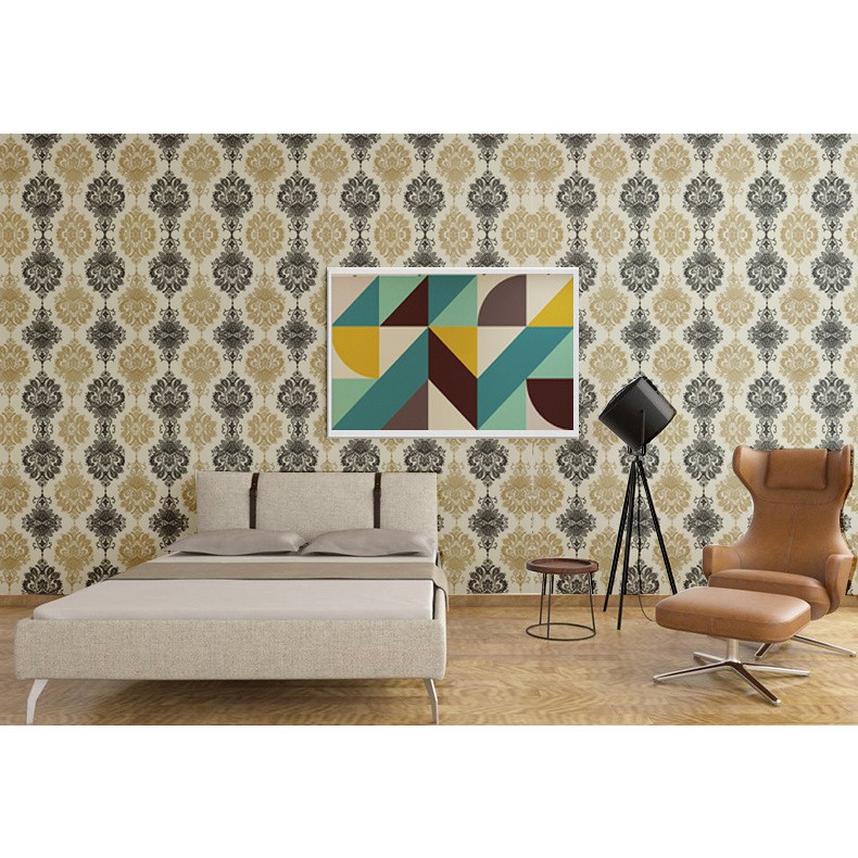 Wallpaper dinding 3d motif elegant / Wallpaper dinding kamar tidur anak wallpaper stiker dinding rumah Cy1002 45cm x 9m Motif Batik