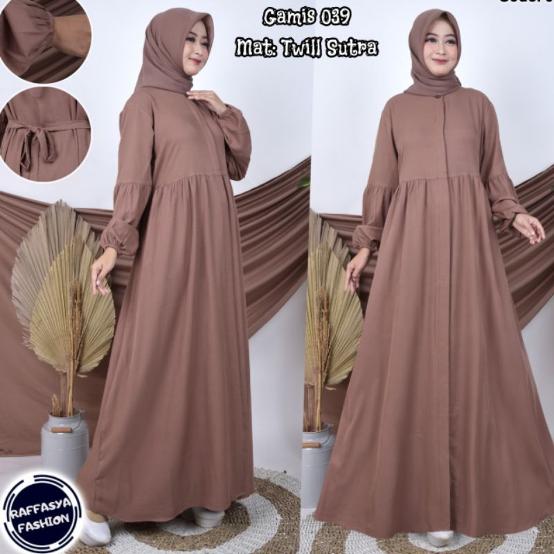 GAMIS POLOS KODE 092 FULL KANCING BUSUI TWILL SUTRA