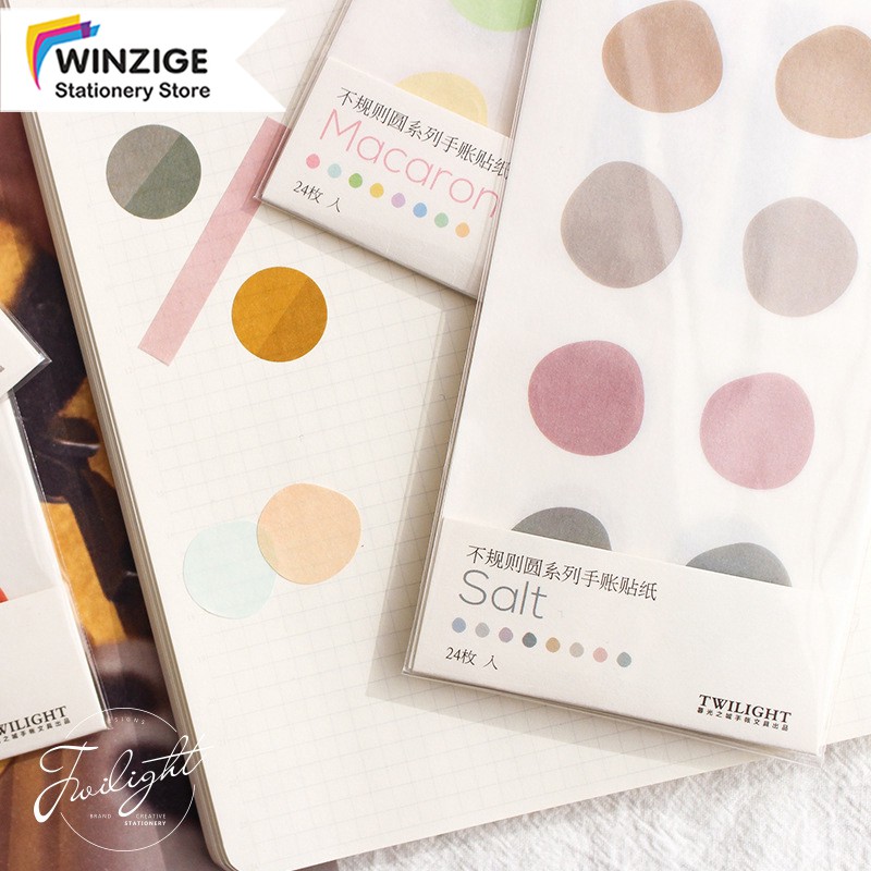 Winzige 3 Sheets Colorful Stickers Set Dot Stripe Deco Winzige 3 Sheets Colorful Stickers Set Dot Stripe Deco