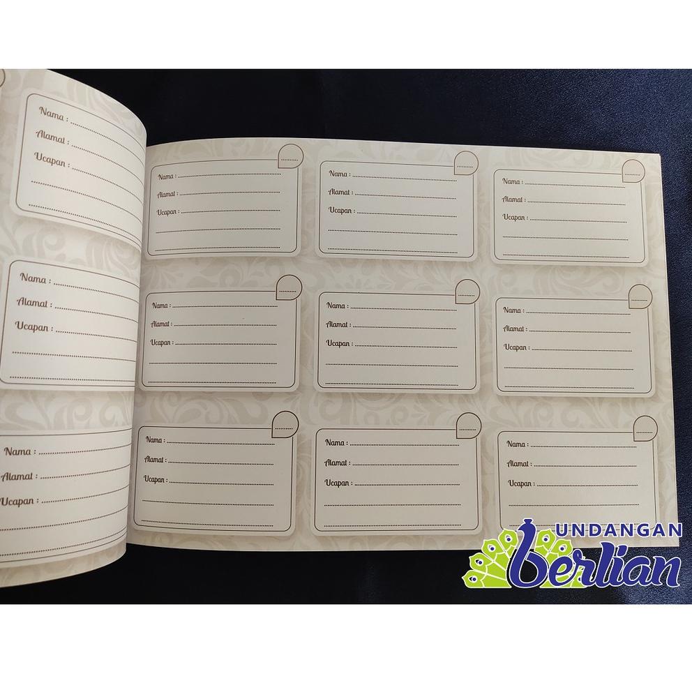 

➼wj Ready Stock⋆ Buku Tamu Pernikahan Murah Motif Pita Urat Kayu 086 ❆