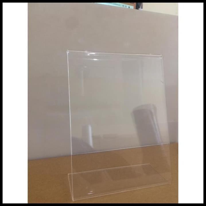 

Tent Holder A3 Potrait Bentuk L / Bening / 2 Sisi