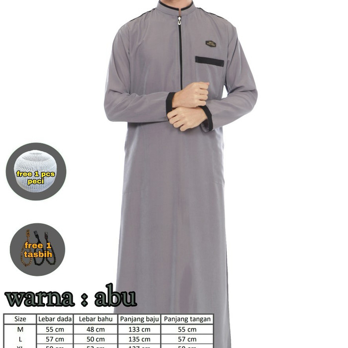 Gamis Pria Dewasa Terbaru Jubah Pria Modern Cowok Keren Tebal T3K1 Fashion Baju jubah al Faro