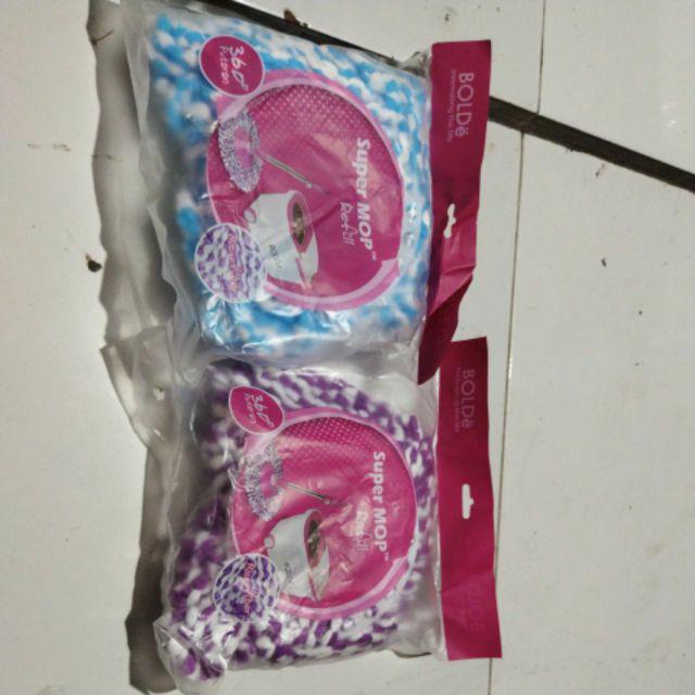 Kain Refill Super Mop Kain Pel Bolde Alat Kebersihan Lap Lantai Super Mop Original