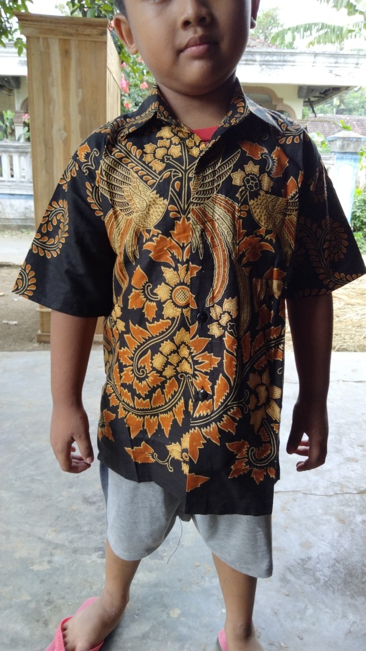 Batik Couple Keluarga Sania Ruffle Ori Ndoro Jowi Dnt Pari Ngadek Emas