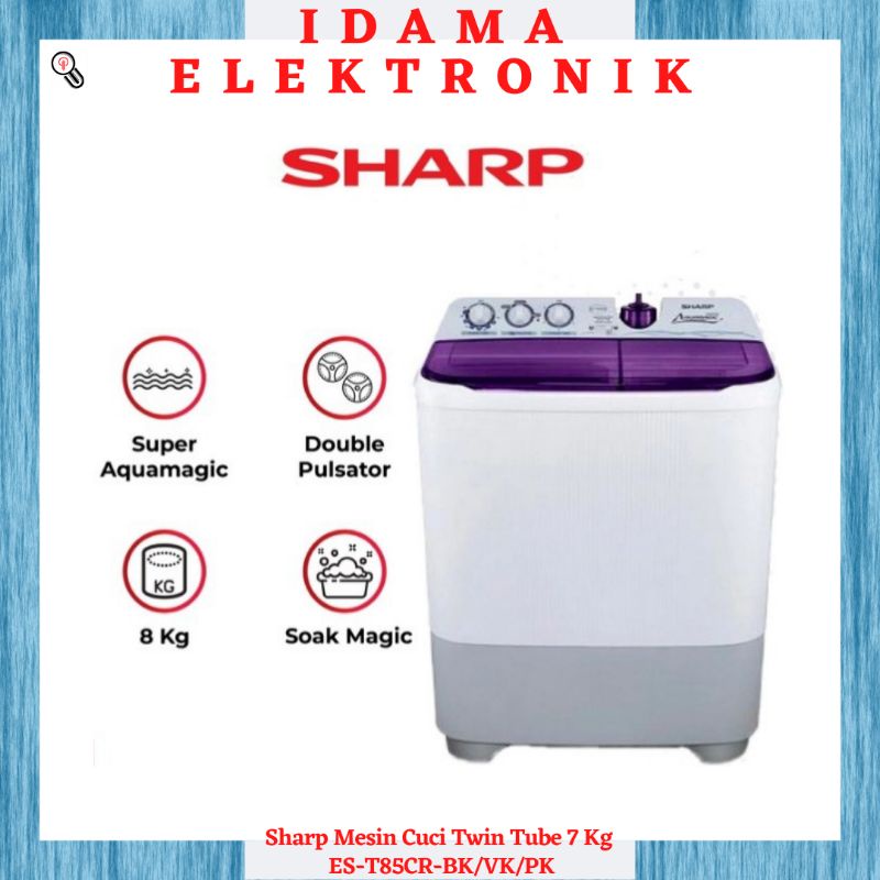 SHARP Mesin Cuci ES-T85CR-VK