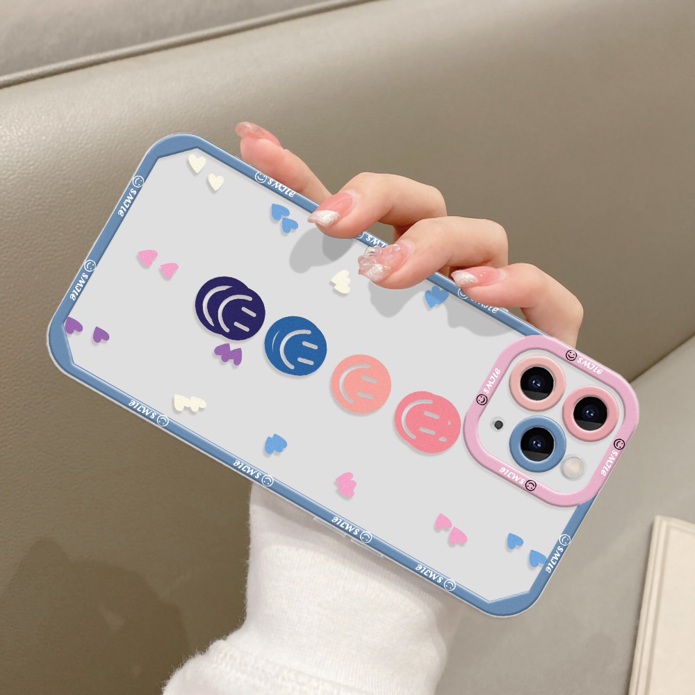 Casing TPU Oppo A9 A5 A15 A16 A74 A3S A12E A95 A55 A74 A5S A16K A76 A96 A36 A31 A52 A72 A92 A1K A33 A32 A11K A5X A19 F11S A5S Motif Smiley