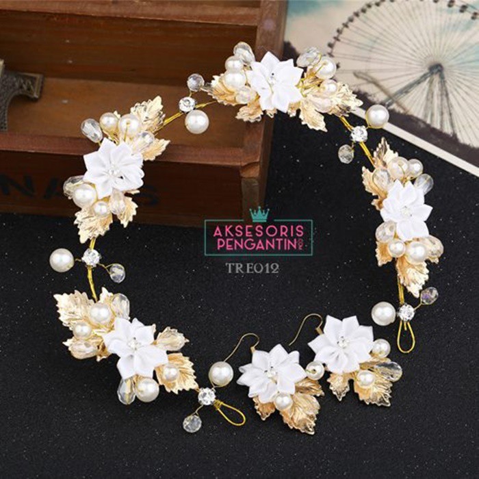 [PRODUK TERBATAS] TIARA WEDDING AKSESORIS PENGANTIN MAHKOTA BRIDAL HAIRBAND TRE012