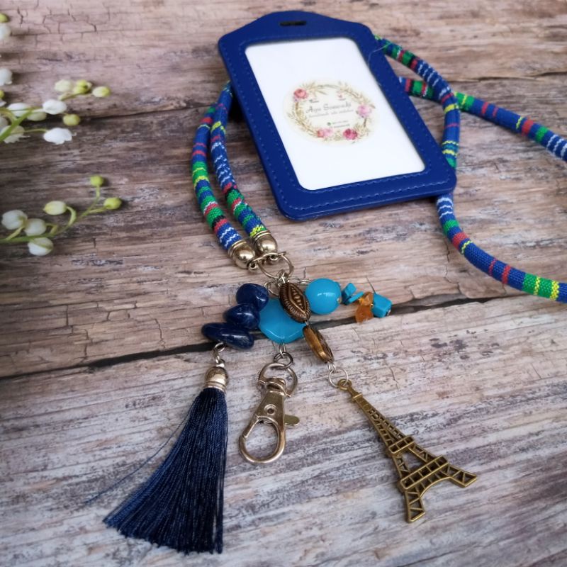 

name tag / id card etnik Lanyard