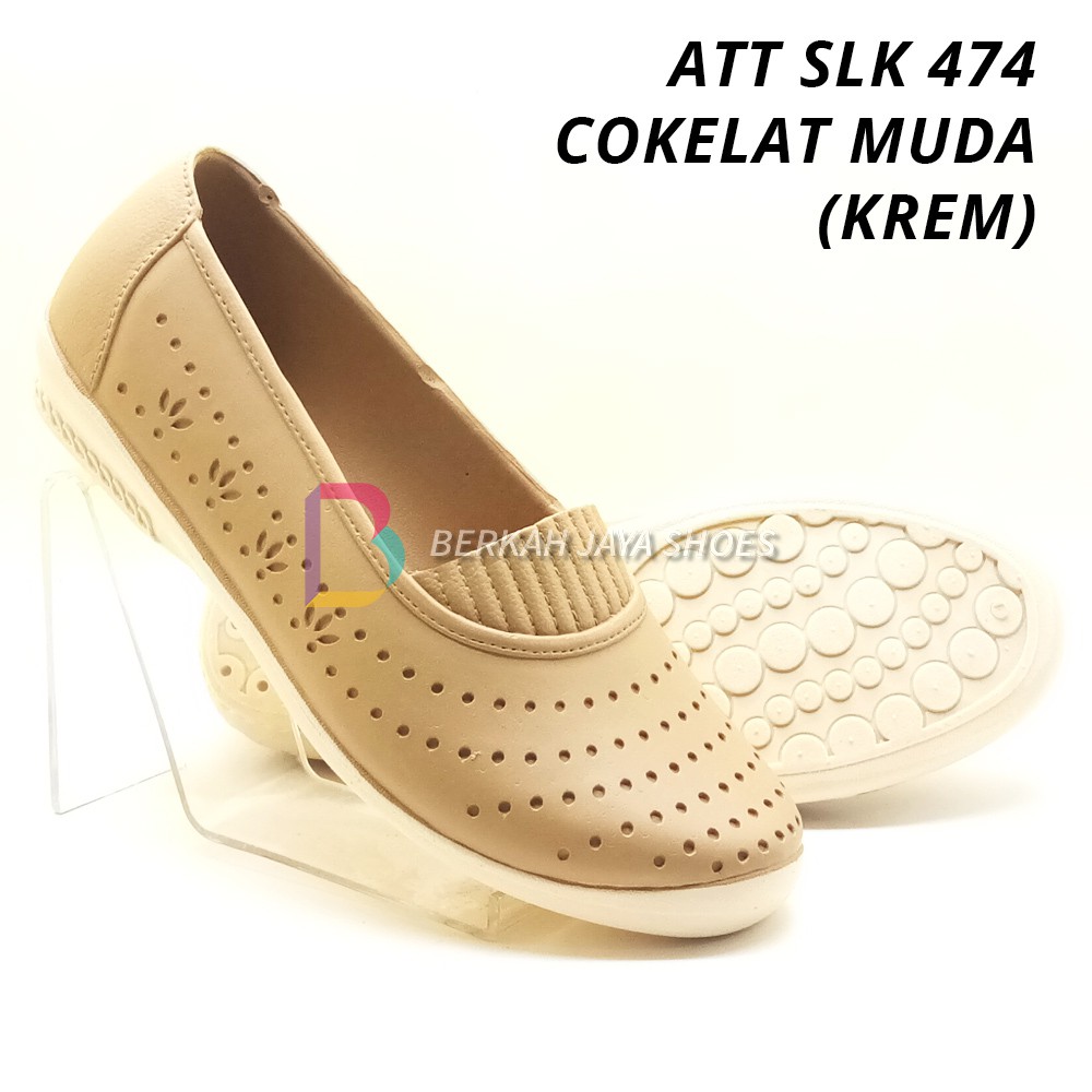 Sepatu Karet Wanita - Sepatu Flat Shoes Karet Wanita ATT SLK 474 Varian Warna - Anti Air &amp; Anti Slip