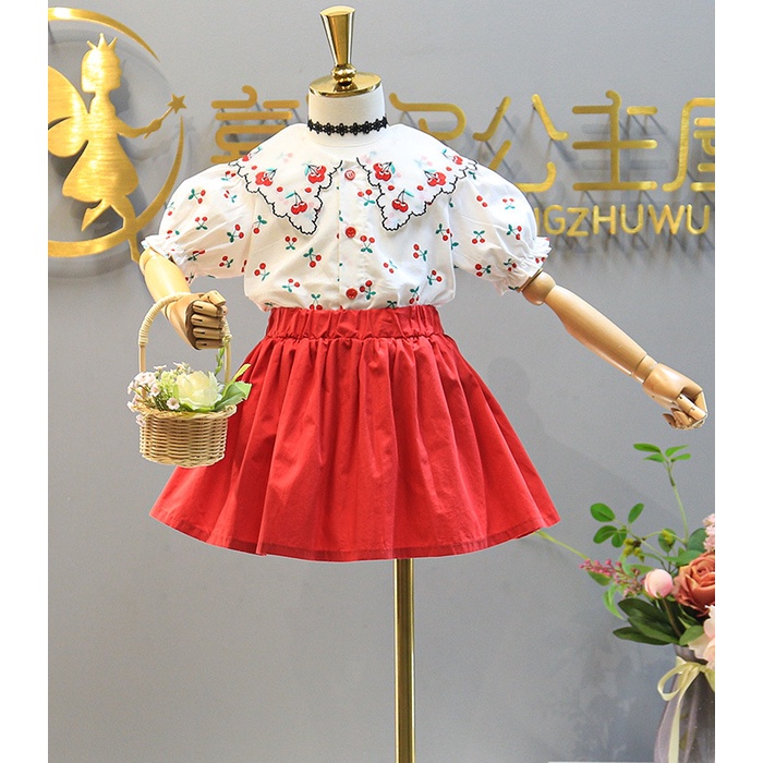 babyfit R- MON CHERIE valentine baju anak perempuan setelan rok katun import 0208r