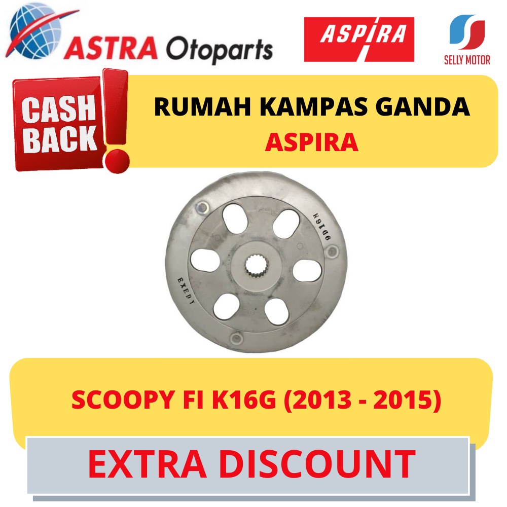 Rumah Kampas Ganda ASPIRA untuk motor BEAT ESP, BEAT POP ESP