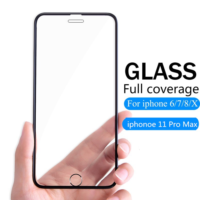 PREMIUM FULL COVER Tempered Glass For iPhone 13 PRO MAX / 13 PRO / 13  / Xs / Xr / Xs Max / 11 / 11 Pro / 11 Pro Max / 6  6s / 7 8 / 6p 7p 8p