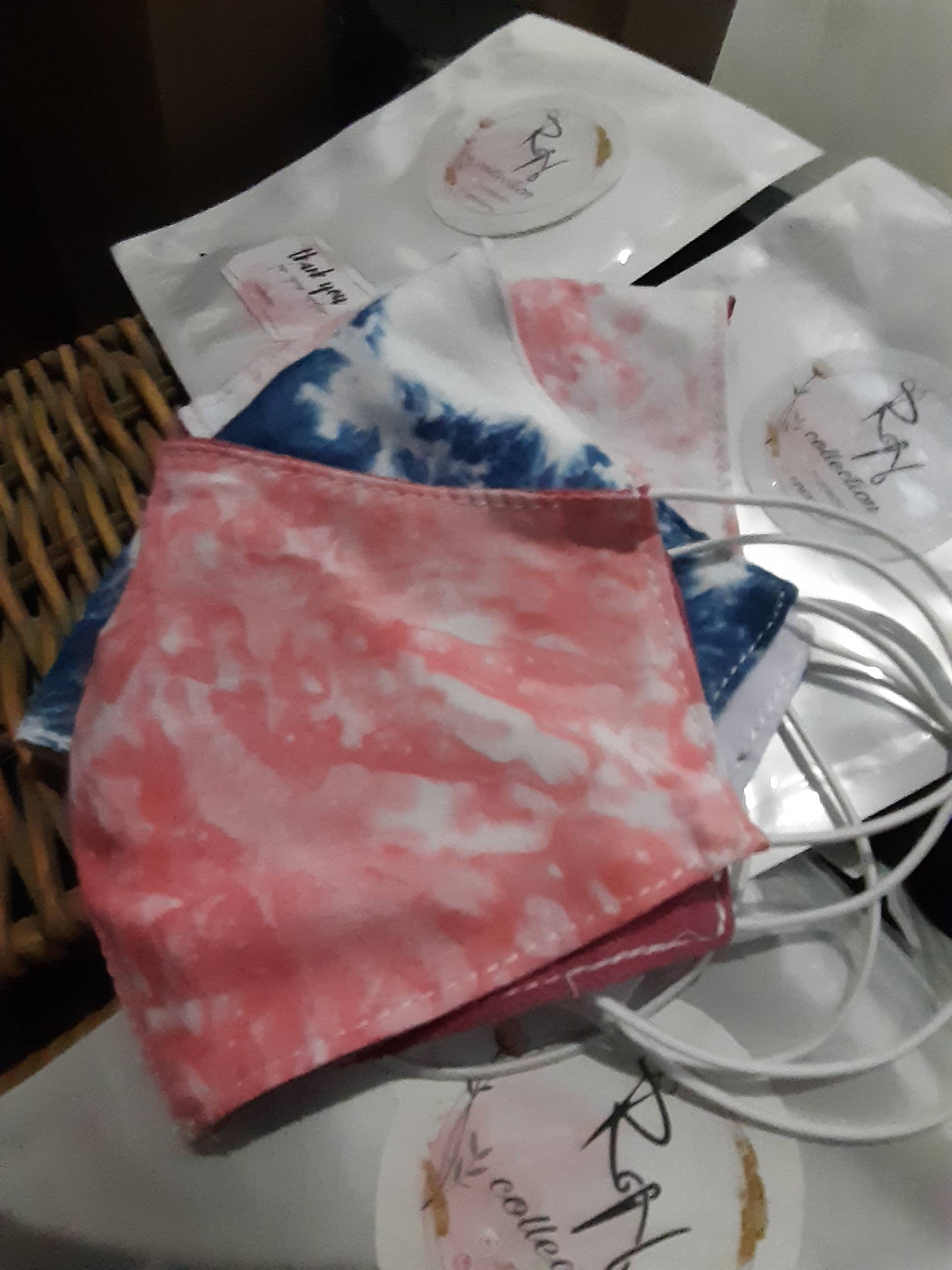 Masker Hijab Tie Dye & Sudah Termasuk Tali Hijab ( Cod )