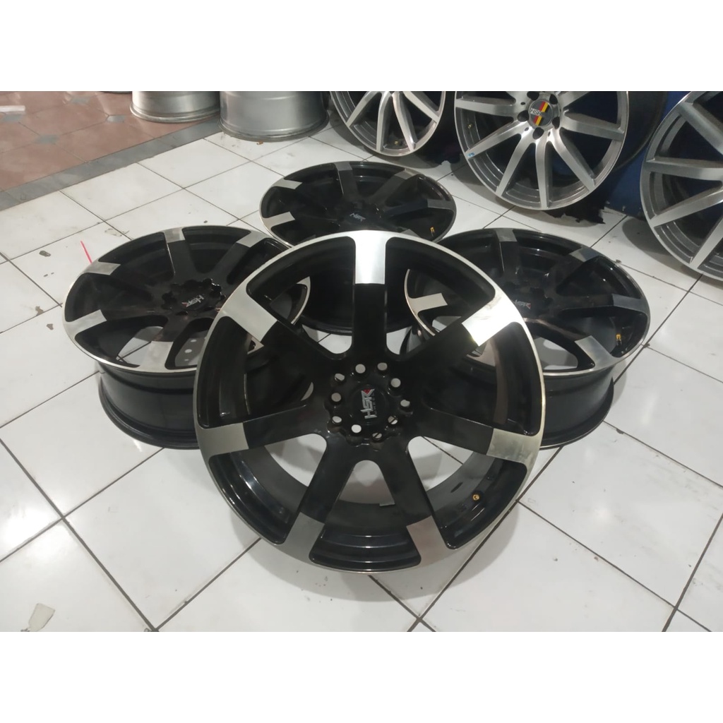 velg mobil bekas ring 18 hole 10x100-114 warna hitam model palang
