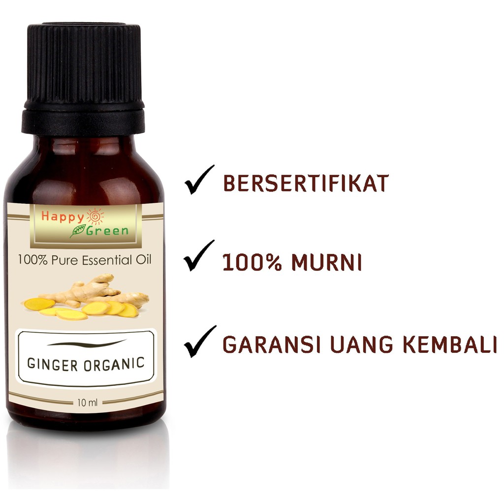 Happy Green ORGANIC Ginger Essential Oil - Minyak Jahe Organik