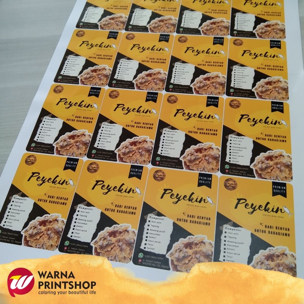 

Sticker Vinil Lembaran Tanpa Laminating TERMURAH