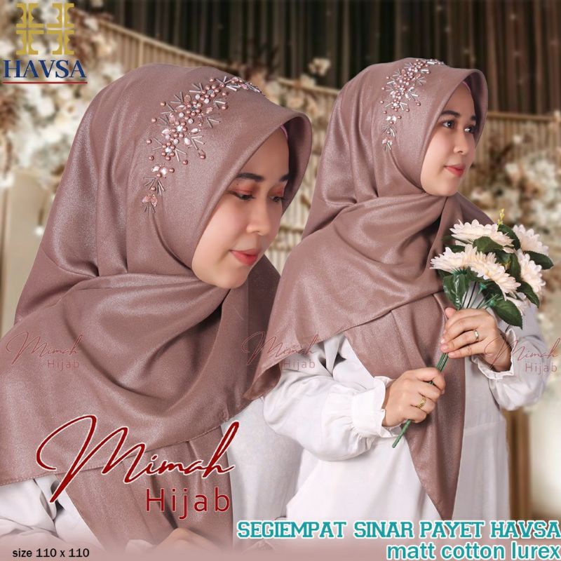 SEGI EMPAT SHINAR PAYET MUTIARA HIJAB PESTA/HIJAB PESTA /HIJAB SEGI EMPAT