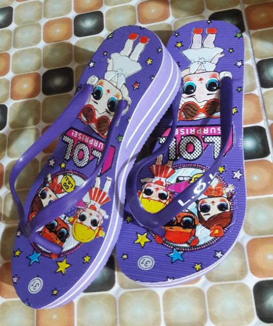 Sandal wedges L.O.L anak2 size 21/35 NEW