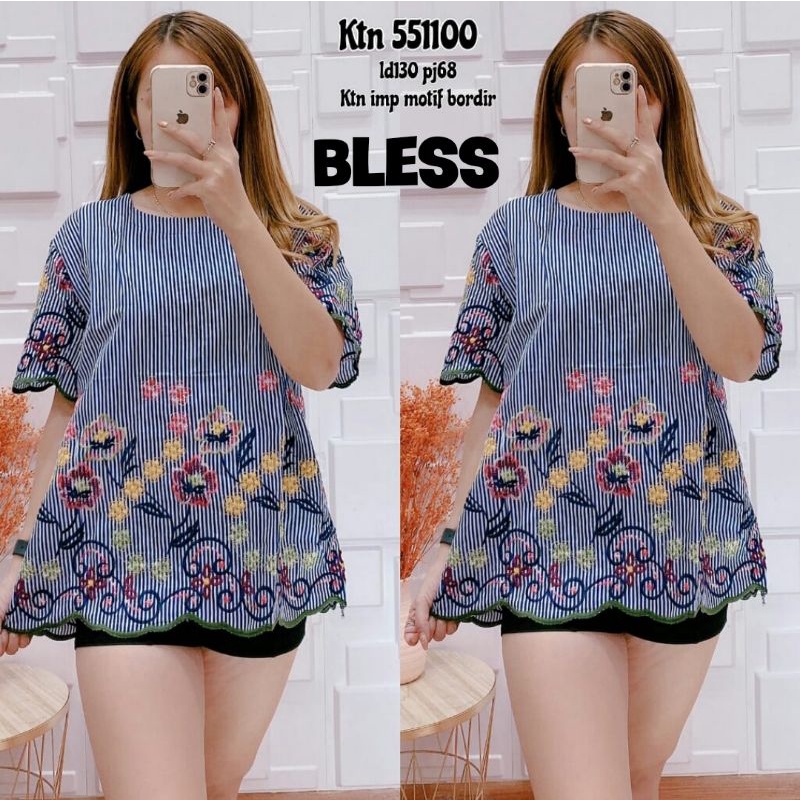 Blus Katun Bordir Jumbo