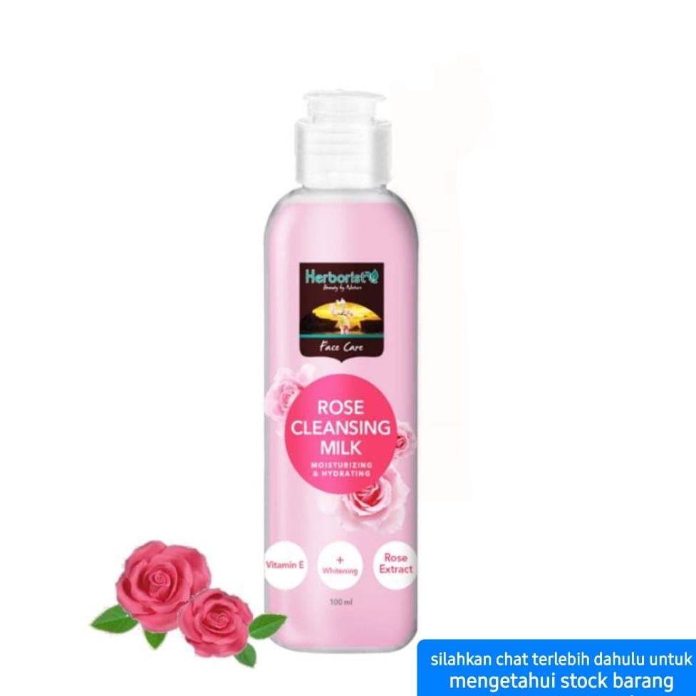 HERBORIST CLEANSING MILK 100ML ROSE PENGHAPUS / REMOVER MAKE UP