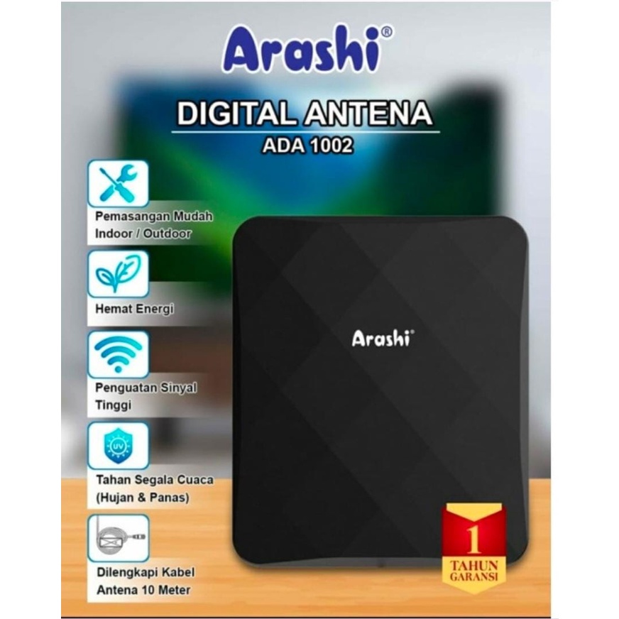 Antena Digital Arashi ADA 1002/ Antena TV/ Antena Indoor Outdoor/ Antenna Anti UV