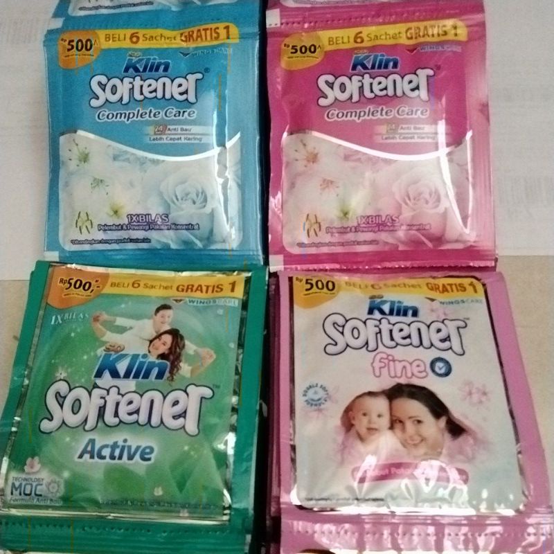 Soklin Softener Pewangi Complete Care 1x Bilas 12 sachet Renceng