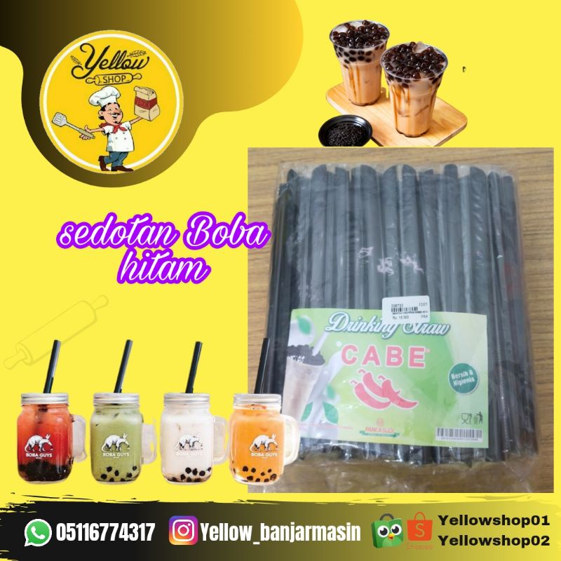sedotan hitam boba