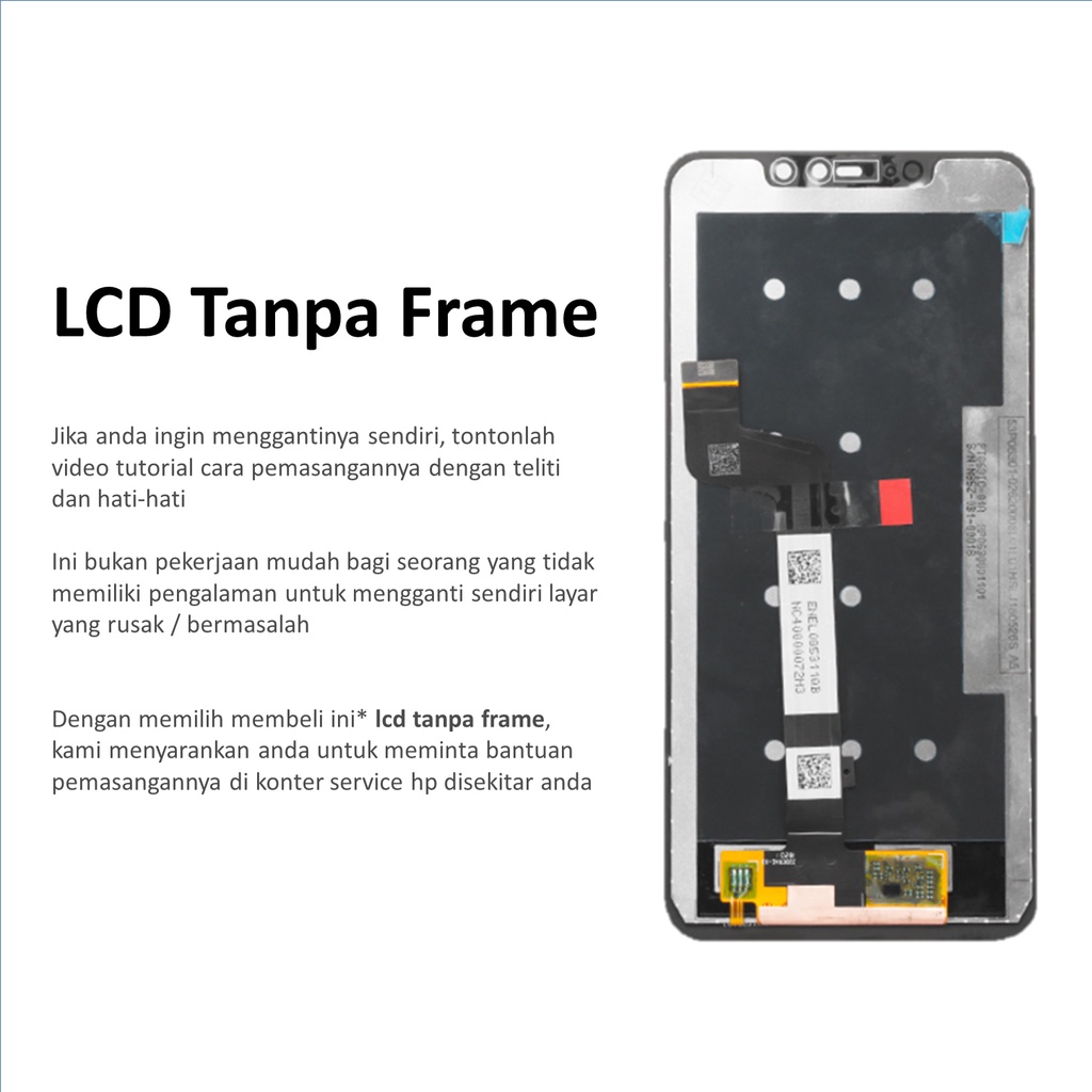 (ORIGINAL 100% XIAOMI) LCD + FRAME XIAOMI REDMI NOTE 6 PRO