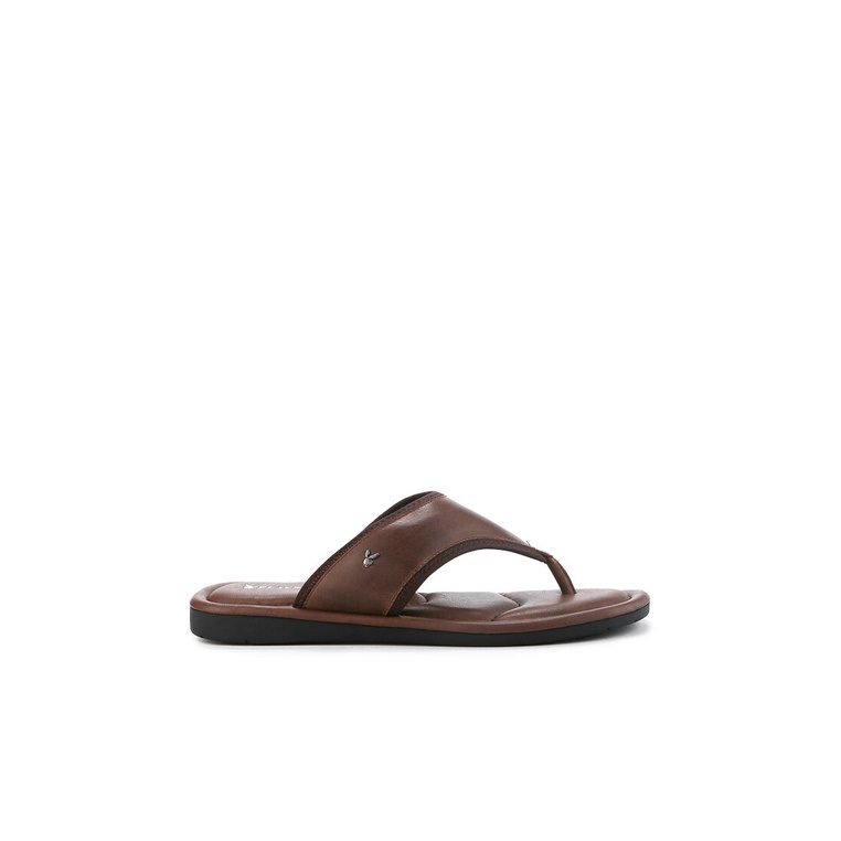 SANDAL JEPIT KULIT PLAYBOY PRIA ORIGINAL CASUAL BRANDED COKLAT PL08