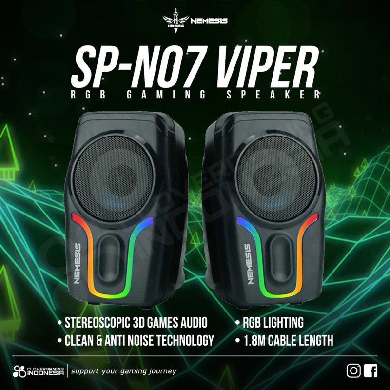 Speaker Sounbard Gaming RGB NYK SP-N07 VIPER / NYK NEMESIS