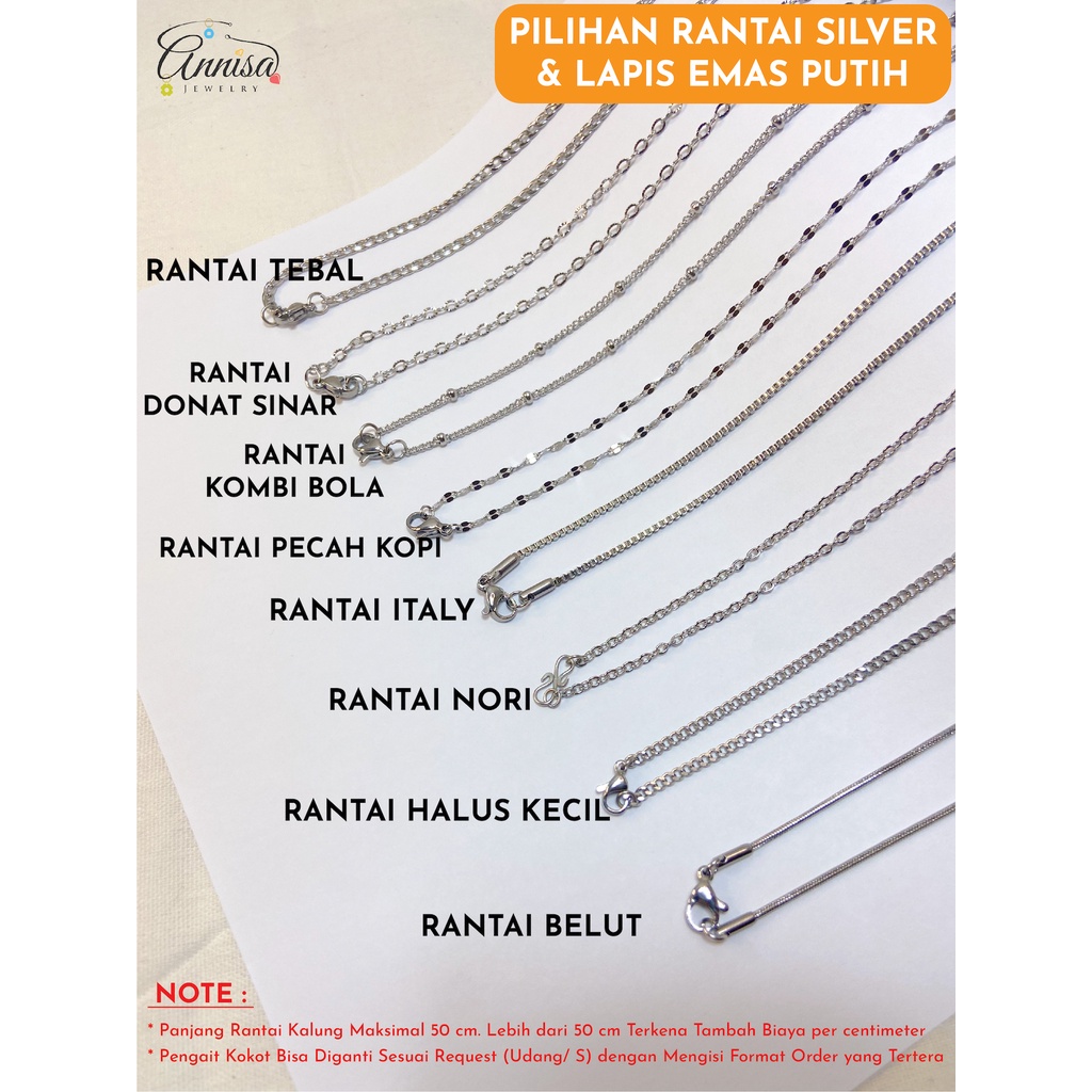 Kalung Nama Anak Simple Kupu-Kupu