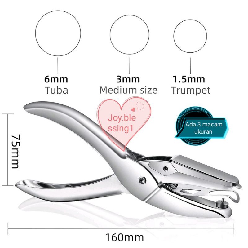 

PUNCH HOLE 1.5 3 MM /PEMBOLONG KERTAS 1 lubang