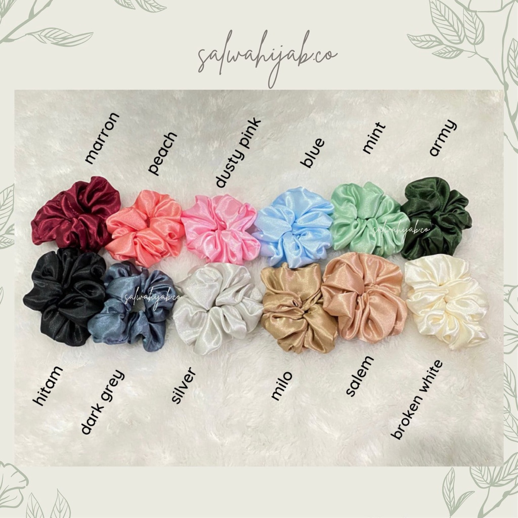 Ikat Rambut Scrunchie Satin Glossy