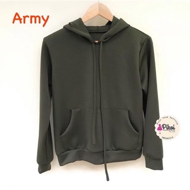 Blouse hoodie murah / hoodie cewek lucu / hoodie hitam murah / hoodie polos korean style cantik 1838