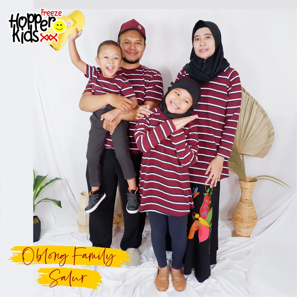 Kaos Family Couple Hopperkids Salur Marun